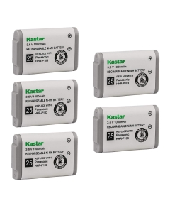 Kastar HHR-P103 Battery (5-Pack), Type 25, NI-MH Rechargeable Battery 3.6V 1000mAh, Replacement for Panasonic HHR-P103 / P-P103, AT&T, GE, Vtech Cordless Phone (Detail Models in The Description)
