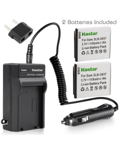 Kastar Battery (X2) & AC Travel Charger for Samsung SLB-0937 SLB0937 0937 Battery, Samsung Digimax L830, Samsung Digimax L730, Samsung Digimax i8 Digital Cameras