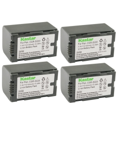 Kastar 4-Pack CGR-D16 Battery Replacement for Panasonic PV-GS15, PV-GS16, PV-BP8, PV-D401, PV-VM202, DZ-MX5000, VDR-M10, VDR-M20, AJ-PCS060G(Portable Hard Disk) Camera