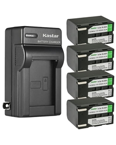 Kastar 4-Pack SB-LSM320 Battery and AC Wall Charger Replacement for Samsung VP-D463, VP-D467, VP-D563, VP-D651, VP-D653, VP-D655, VP-D953, VP-D955, VP-D957, VP-D959, VP-D963, VP-D964 Camera