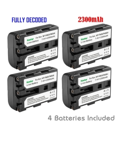 Kastar NPFM50 Battery (4-Pack) for Sony NP-FM30 NP-FM50 NP-FM51 NP-QM50 NP-QM51 NP-FM55H and CCD-TR DCR-PC DCR-TRV DCR-DVD DSR-PDX GV HVL Series Camcorder (Detail Models Search in Description)