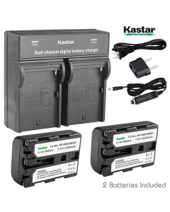 Kastar Dual Smart Fast Charger & 2 x Battery for Sony NP-F970 NP-F960 and CCD-RV100 CCD-RV200 CCD-SC9 CCD-TR1 CCD-TR940 CCD-TR917 Camera CN-126 CN-160 CN-216 CN-304 YN 300 VL600 LED Video Light
