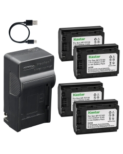 Kastar 4-Pack Battery and AC & USB-C Charger, Compatible with Sony NP-FZ100, Alpha A6600 6700, A7 III, A7 IV, A7R III, A7R IV, A7R V, A9, A9 II, A9 III, A1, FX3, FX30, A7C, A7C II, A7CR, ZV-E1 Camera