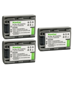 Kastar 3-Pack NP-FP50 / NP-FP51 Battery Replacement for Sony DCR-SR30, DCR-SR40, DCR-SR50, DCR-SR60, DCR-SR70, DCR-SR80, DCR-SR90, DCR-SR100, HDR-HC3, HDR-HC3E, DCR-DVD103, DCR-DVD105 Camcorder