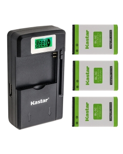 Kastar 3-Pack BL-5C Battery and Smart LCD Charger Replacement for Vertical CP2001 IP DECT, RTX CT8010, Agfeo DECT 60, Agfeo DECT 60 IP, Nortel 4027, Nortel 4070, Nortel NTTQ81EAE6, Nortel NTTQ82EAE6