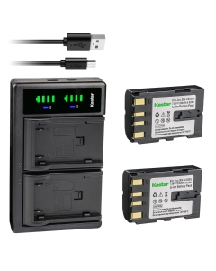 Kastar 2-Pack Battery and LTD2 USB Charger Replacement for JVC GR-DVL810, GR-DVL815, GR-DVL817, GR-DVL820, GR-DVL822, GR-DVL828, GR-DVL865, GR-DVL867, GR-DVL900, GR-DVL910, GR-DVL915, GR-DVL920