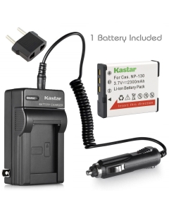 Kastar CNP130 Battery (1X) + Charger for Cas NP-130 & Exilim EX-10, EX-100, EX-H30, EX-ZR100, EX-ZR200, EX-ZR300, EX-ZR400, EX-ZR500, EX-ZR700, EX-ZR800, EX-ZR850, EX-ZR1000, EX-ZR1200, EX-ZS1500