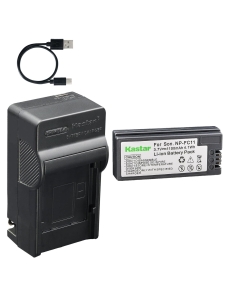 Kastar 1-Pack Battery and AC & USB-C Charger, Compatible with Sony NP-FC10 NP-FC11 BC-VC10 for Cyber-Shot DSC-F77 FX77 P8 P10 P12 V1 Digital Cameras
