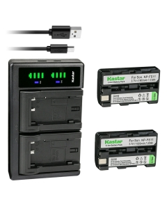 Kastar 2-Pack Battery and LTD2 USB Charger Replacement for Sony CCD-CR1, CCD-CR5, DCR-PC1, DCR-PC2, DCR-PC3, DCR-PC4, DCR-PC5, DCR-TRV1VE, DSC-F505, DSC-F505V Digital Cameras
