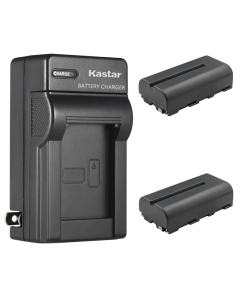 Kastar 2-Pack NP-F550 / NP-F570 Battery and AC Wall Charger Replacement for iFootage Shark Slider Mini, iFootage Shark Slider Nano