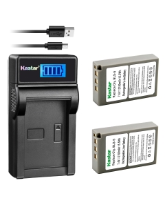 Kastar Battery X2 + LCD USB Charger for Olympus BLS-5 PS-BLS5 and Olympus OM-D E-400 E-410 E-420 E-450 E-600 E-620 E-P1 E-P2 E-P3 E-PL1 E-PL2 E-PLE15 E-PM1 E-PM2 E-M10 E-PL6 E-PL8 PL10 stylus 1 Camera