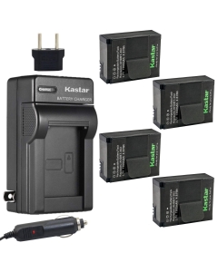 Kastar GOPRO3 Battery (4-Pack) and Charger Kit for GoPro HD HERO3, HERO3+, AHDBT-302 Work with GoPro AHDBT-201, AHDBT-301, AHDBT-302
