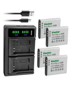 Kastar 4-Pack Battery and LTD2 USB Charger Replacement for Ricoh DB-110 Battery, Ricoh GR III Digital Camera, Ricoh GR IIIx Digital Camera, Ricoh WG-6 Digital Camera, Ricoh G900 Digital Camera