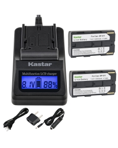Kastar Fast Charger + BP911 Battery (2-Pack) Replacement for Canon BP-911, BP-911K, BP-914, BP-915 and Canon ES6500V, ES7000es, ES7000V, ES8000V, ES8100V, ES8200V, ES8400V, ES8600 Camera