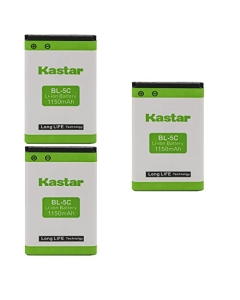 Kastar BL-5C Battery 3-Pack Replacement for Telefunken FHD 170/5, Telekom A806, Tivdio V-113, Tivdio V-115, IP4100, Uniden EXP1240, Uniden EXP1240H