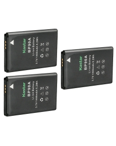 Kastar 3-Pack Battery Replacement for Samsung BP-90A BP90A IA-BP90A Battery, Samsung HMX-E10, HMX-E10WP, HMX-E10BP, HMX-E10OP Digital Cameras