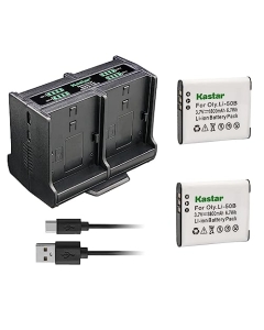 Kastar 2-Pack Battery and Quadruple Charger Compatible with Kodak LB-050 LB-052 Battery, PixPro FZ151, PixPro FZ152, Pixpro FZ201,Pixpro SL10 Smart Lens,Pixpro SL25 Smart Lens,Pixpro SPZ1 Camera