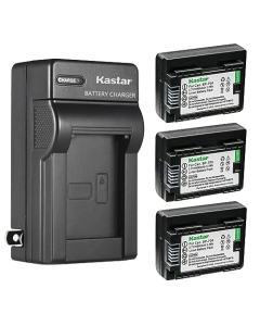 Kastar 3-Pack BP-709 Battery and AC Wall Charger Replacement for Canon VIXIA HF R37 HFR37, VIXIA HF R38 HFR38, VIXIA HF R40 HFR40, VIXIA HF R42 HFR42, VIXIA HF R50 HFR50, VIXIA HF R52 HFR52 Camera