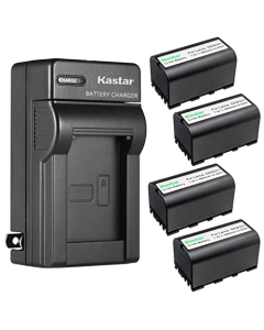 Kastar 4-Pack Battery and AC Wall Charger Replacement for Leica GRX1200, GX1200, Piper 100, Piper 200, RX1200, RX900, SR20, TS02, TS06, TS09, TS11, TS12, TS16, TC1200, TS1200, TPS1200 Total Station