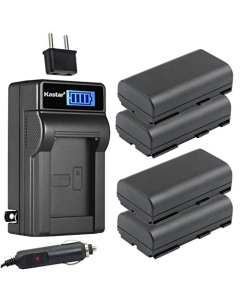 Kastar 4-Pack BP-911 BP-915 Battery and LCD AC Charger Compatible with Canon XF200, XF205, XF300, XF305, XH-A1, XH-A1 HDV, XH-A1S HD, XH-A1SE HDV, XH-G1 HDV, XH-G1S, XH-G1S HD, XL-H1A, XL-H1S