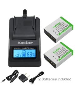 Kastar Fast Charger + Battery 2-Pack for Fujifilm NP-85, BC-85, BC-85A Work with Fujifilm FinePix S1, FinePix SL240, FinePix SL260, FinePix SL280, FinePix SL300, FinePix SL305, FinePix SL1000 Cameras
