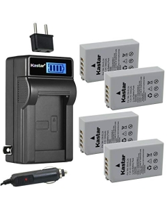 Kastar 4-Pack EN-EL24 Battery and LCD AC Charger Compatible with Nikon EN-EL24 ENEL24 EN-EL24a ENEL24a Battery, Nikon MH-31 Charger, Nikon 1 J5 1J5, Nikon DL18-50 DL1850, Nikon DL24-85 DL2485 Cameras
