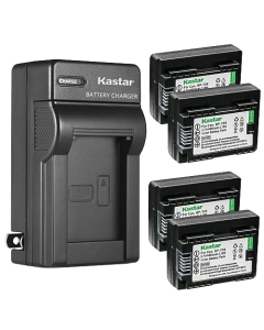 Kastar 4-Pack BP-709 Battery and AC Wall Charger Replacement for Canon VIXIA HF M50 HFM50, VIXIA HF M52 HFM52, VIXIA HF M500 HFM500, VIXIA HF R30 HFR30, VIXIA HF R32 HFR32, VIXIA HF R36 HFR36 Camera