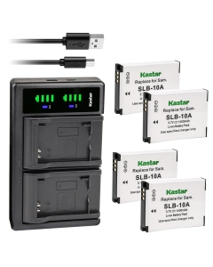 Kastar 4-Pack DLi-301 Battery and LTD2 USB Charger Replacement for Benq DLI-301 Battery, Benq Dli-301, Benq G1, Benq G2F, Benq G2, EX1 EX2 Camera
