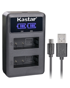 Kastar Dual LCD Charger for Canon LP-E17 LPE17 LC-E17 and Canon Rebel SL2, Rebel T6i, Rebel T6s, Rebel T7i, EOS M3, EOS M5, EOS M6, EOS 77D, EOS 750D, EOS 760D, EOS 800D, EOS 8000D, KISS X8i, KISS X9i