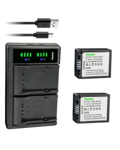 Kastar 2-Pack DMW-BLB13 Battery and LTD2 USB Charger Replacement for Panasonic DMW-BLB13, DMW-BLB13E, DMW-BLB13GK, DMW-BLB13PP Battery, DE-A49, DE-A49A, DE-A49B, DE-A49C Charger, DMC-G1 G2 G10 GF1 GH1