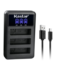 Kastar SJ8 LCD Triple USB Battery Charger Compatible with SJCAM SJ8 Star, SJCAM SJ8B Battery, SJCAM SJ8 Star 4K Ultra HD Action Camera, SJCAM SJ8 Star Sport Camera