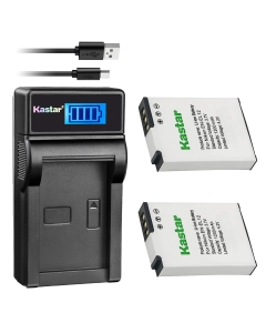 Kastar Battery (X2) & LCD Slim USB Charger for EN-EL12, ENEL12, MH-65 Coolpix S9900, S9700, AW120, S9500, AW110, S70, S9600, S6300, S6200, S8100, S9100, S800c, S31 Digital Cameras + More