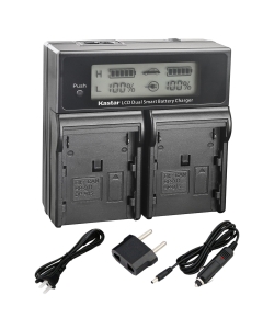 Kastar Dual Fast Charger for Canon BP-970G, BP-975 & EOS C100, C100 Mark II, C300, C300 PL, C500, C500 PL, GL2, XF100, XF105, XF200, XF205, XF300, XF305, XH A1S, XH G1S, XL H1A, XL H1S, XL2