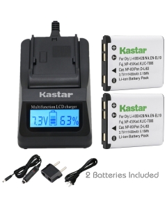 Kastar Ultra Fast Charger Kit and LI-42B Battery (2-Pack) for Olympus LI-40C LI-40B LI-42B and Olympus FE-150 FE-190 FE-20 FE-220 FE-230 FE-240 FE-250 Stylus 700 710 720 Cameras