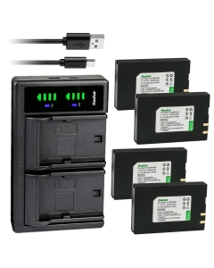 Kastar 4-Pack Battery and LTD2 USB Charger Replacement for Samsung IA-BP80W, IA-BP80WA Battery, Samsung VP-DX210, SC-D381, SC-D382, SC-D383, SC-D385, SC-DX100, SC-DX103, SC-DX105, SC-DX200, SC-DX205