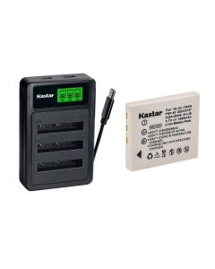 Kastar 1-Pack Battery with LZD3 USB Triple Charger Compatible with Pentax D-Li8 Fujifilm NP-40 Panasonic CGA-S004 Samsung SLB-0737, Optio A10 S5i W10, FinePix F402 F455 F610 F700 Z1 Cameras