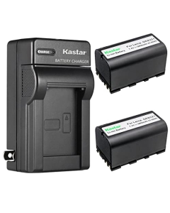 Kastar 2-Pack Battery and AC Wall Charger Replacement for Leica GRX1200, GX1200, Piper 100, Piper 200, RX1200, RX900, SR20, TS02, TS06, TS09, TS11, TS12, TS16, TC1200, TS1200, TPS1200 Total Station