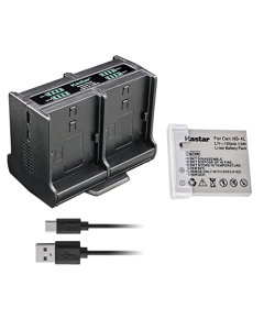 Kastar 1-Pack Battery and Quadruple Charger Compatible with Canon PowerShot SD30, SD40, SD200, SD300, SD400, SD430, SD450, SD600, SD630, SD750, TX1 Digital Camera