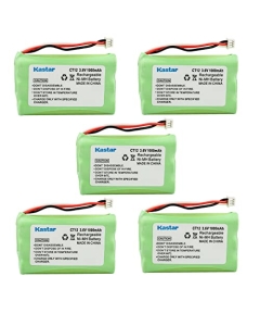 Kastar 5-Pack Ni-MH Battery 3.6V 1000mAh Replacement for Plantronics 6342101, Plantronics 63421-01, Plantronics CT11 Cordless Headset Phone 2.4GHz, Plantronics CT12 Cordless Headset Phone 2.4GHz