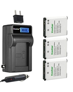 Kastar 3-Pack EN-EL19 Battery and LCD AC Charger Compatible with Nikon EN-EL19, Sony NP-BJ1 Battery, Nikon MH-66 Sony NP-BJ1 Charger, Nikon Coolpix S6900, Coolpix S7000, Sony DSC-RX0 Cameras