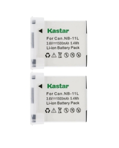 Kastar 2-Pack NB-11L Battery Replacement for Canon ELPH 350 HS, ELPH 360 HS, IXUS 125 HS, IXUS 127, IXUS 130, IXUS 132, IXUS 133, IXUS 135, IXUS 137, IXUS 140, IXUS 145, IXUS 147, IXUS 150 Camera