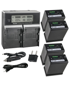 Kastar 4-Pack BP-A60 Battery and AC LCD Dual Fast Charger Compatible with Canon BP-A30 BP-A60 BP-A65 BP-A90 US 0870C002 Battery, CG-A10 CG-A20 Charger, Canon EOS C500 Mark II 6K Full-Frame Camera