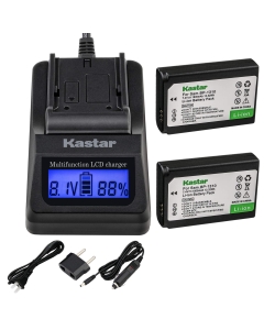 Kastar Ultra Fast Charger (3X Faster) Kit and Battery (2-Pack) for Samsung BP1310, ED-BP1310 Work for Samsung NX5, NX10, NX11, NX20, NX100 Cameras