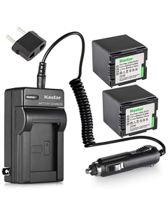 Kastar Battery X2 + Charger Replacement for Panasonic CGA-DU21 NV-GS40 GS44 GS57 GS58 PV-GS150 GS180 GS200 GS300 GS320 GS400 GS500 SDR-H250 H280 VDR-D258 D300 D308 D310 D400 VDR-M74 M75 M95 M250