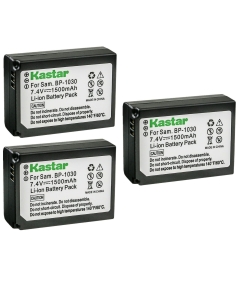 Kastar Battery 3-Pack Replacement for Samsung BP-1030 BP1030, ED-BP1030, BP-1130 BP1130, ED-BP1130 Battery, Samsung NX200, NX210, NX300, NX300M, NX310, NX500, NX1000, NX1100, NX2000 Cameras