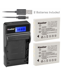 Kastar Battery (X2) & Slim LCD Charger for HP LI40 Q6277A Q2232-80005 Photosmart R742 R742v R742xi Digital Cameras