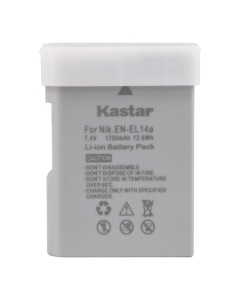 Kastar High Capacity Battery for Nikon EN-EL14a ENEL14 Battery MH-24 Charger Nikon Coolpix P7000 Coolpix P7100 Coolpix P7700 Coolpix P7800 Nikon D3100 D3200 D3300 D3400 D5100 D5300 D5500 D5600 Df DSLR