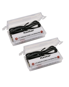 Kastar 2-Pack Lithium Ion Battery 3.7V 2600mAh Replacement for ProTac HL-X USB, ProTac HL USB Headlamp, Siege X USB, ProTac 2L-X USB, and Vantage 180 X USB