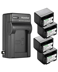 Kastar 4-Pack BP-727 BP727 Battery and AC Wall Charger Compatible with Canon BP-709 BP709 Canon BP-718 BP718 Canon US 6055B002 Camera Battery, Canon CG-700 CG700 Camera Charger