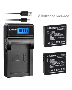 Kastar Battery (X2) & SLIM LCD Charger for Panasonic DMW-BCK7, DMW-BCK7E and Lumix DMC-FH25 FH27 DMC-FP5 FP7 DMC-FS16 FS18 FS22 FS35 FS37 DMC-S1 S2 S3 DMC-SZ1 DMC-SZ5 DMC-SZ7 DMC-TS20 DMC-TS25